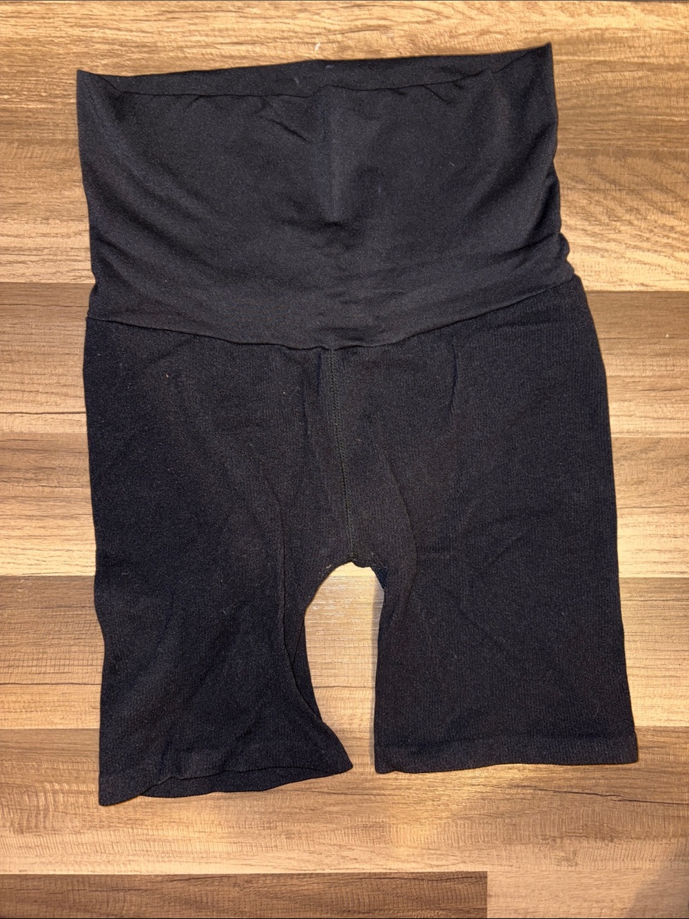 Black High-Waist Shaping Shorts MATERNITY